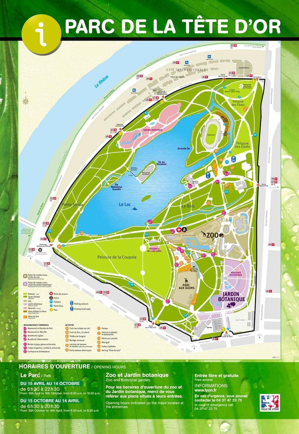 mapa de Lyon jardín
