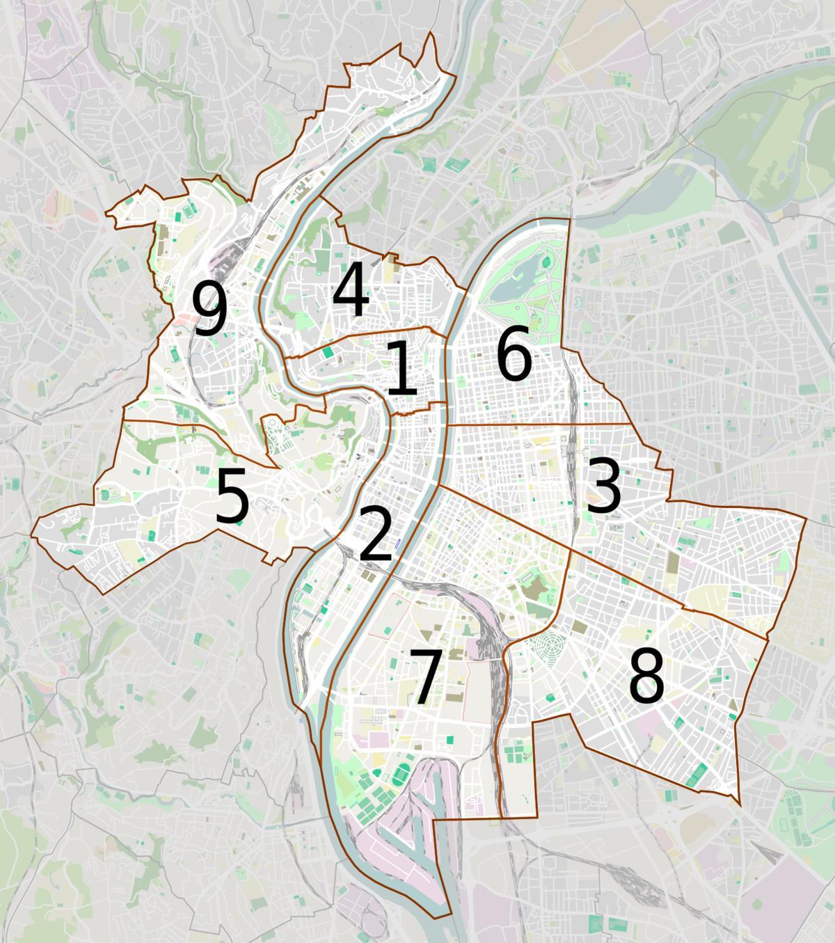mapa de Lyon barrio