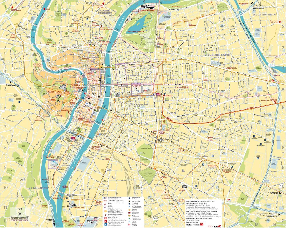 mapas de la ciudad de Lyon