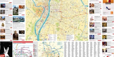 Lyon, francia mapa turístico