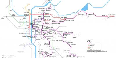 Lyon ferrocarril mapa