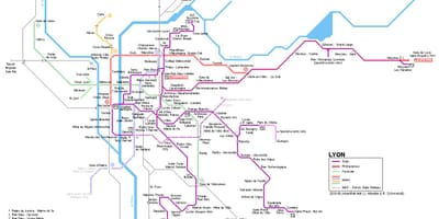 Mapa de ródano, Lyon express
